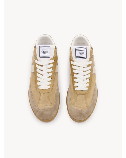 Chloé Natural Kick Sneaker 100% Polyester, Bovine Leather