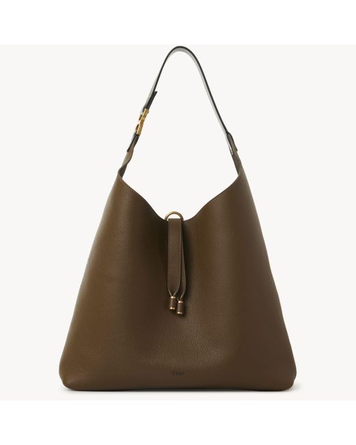 Sac à Main Chloé Marcie En Cuir Corail - Modèle Hobo Vintage, Fabriqué En Italie
