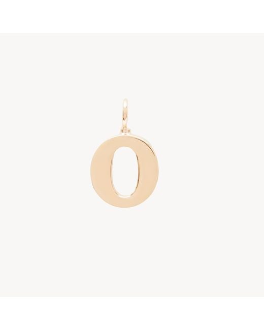 Chloé White Alphabet Letter O Charm