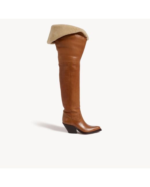 Chloé Brown Azelan Thigh High Boot
