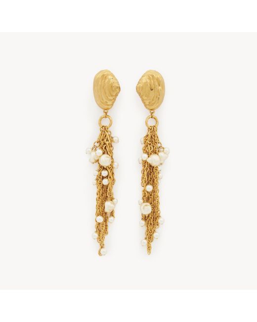 Orecchini Shells Oro Taglia 100% Ottone, Vetro Borosilicato, Pmma di Chloé in Metallic
