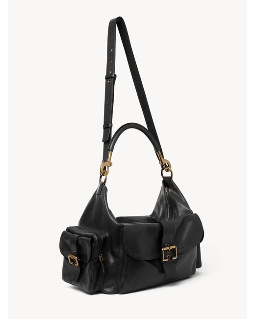 Chloé Black Large Camera Bag In Shiny Leather
