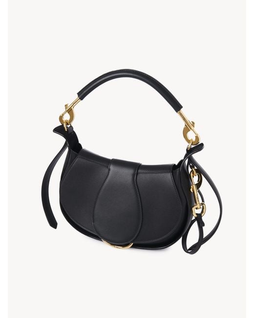 【関税&送料込】Chloe Black Nappa Leather Chloe Icons Should Chloé Chloé Ride Shoulder Bag In Soft Leather in Black | Lyst
