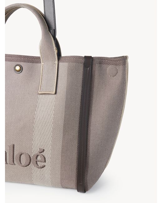 Chloé Gray Chloé Carry Tote Bag aus Canvas
