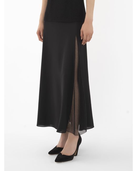 Chloé Black Flared Long Skirt