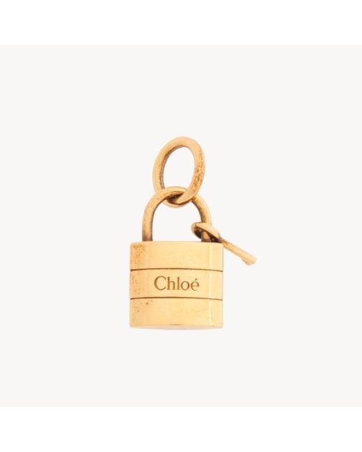 Chloé ブラス製Alphabetロックチャーム Metallic