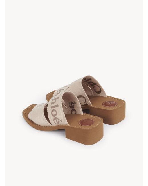 Mules Woody Chloé en coloris Brown