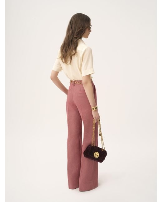 Chloé クレープデシン製ショートスリーブブラウス 婦人向け ホワイト サイズ シルク 100% Pinctada Maxima, Farmed, Coo Australia White