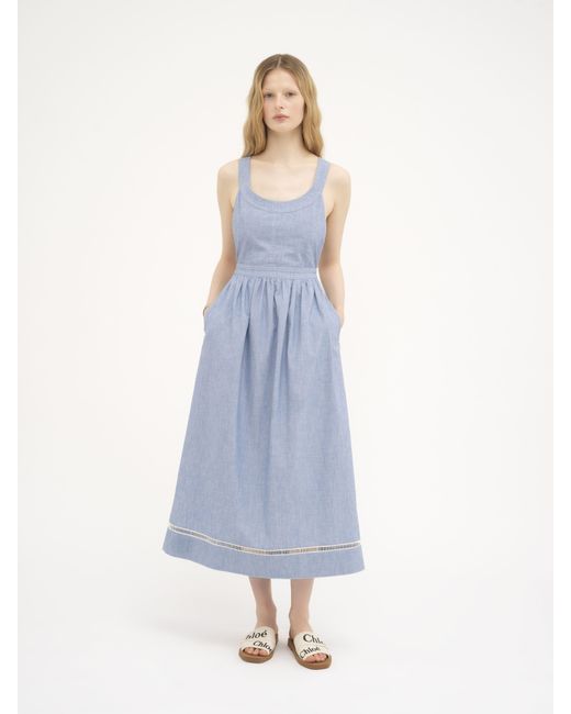 Chloé Blue Backless Long Dress