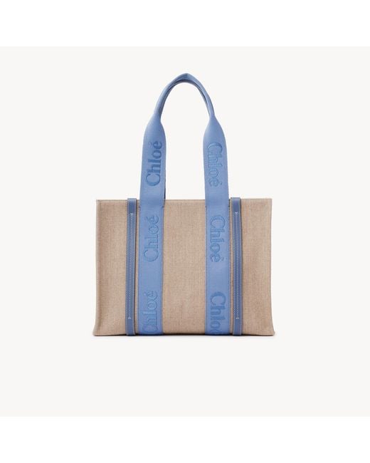 Chloé Blue Woody Tote Bag