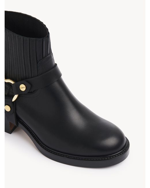 Chloé Dakota Ankle Boot 100% Calf-Skin Leather in het Black