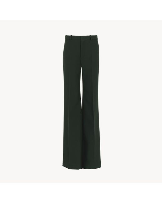 Chloé ウールクレープ製フレアテーラードパンツ 婦人向け グリーン サイズ ウール 100 Black