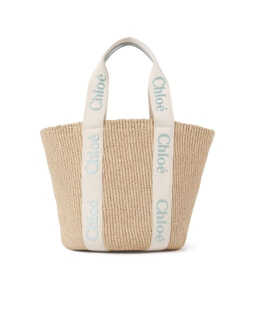 Large panier Woody en fibres naturelles Chloé en coloris Natural
