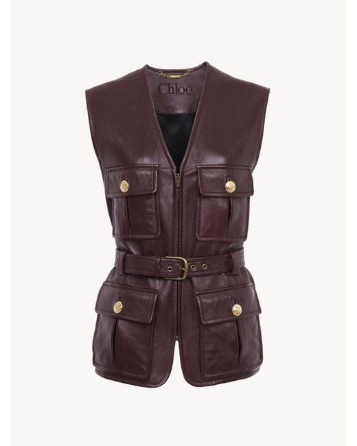 Chloé Utilitarian Vest in het Purple