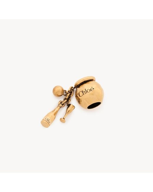 Chloé Metallic Sphere Bottle & Glass Dice Charm For Bracelet Bag