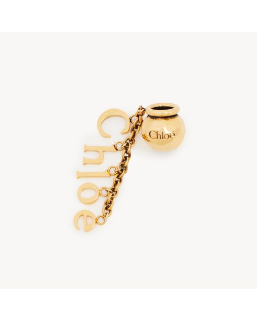 Charm Per Bracciale Sphere Letters Dice di Chloé in Metallic