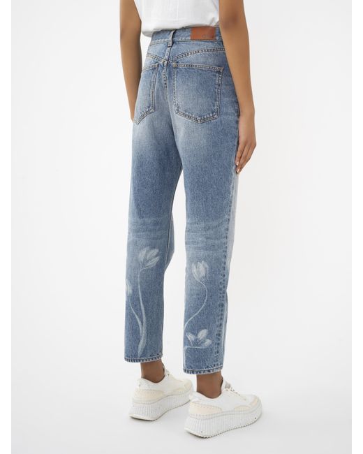Chloé Blue Straight Cropped Jeans
