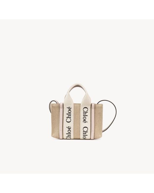 Chloé Metallic Mini Woody Tote Bag