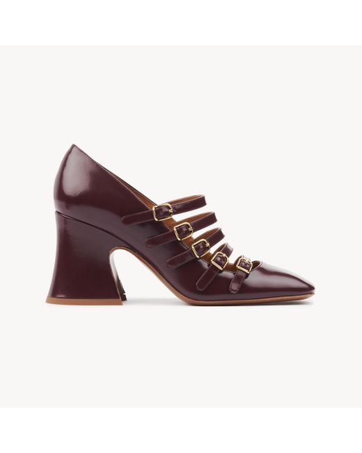 Chloé Janisパンプス 婦人向け パープル サイズ 牛革（カーフ） 100 Purple