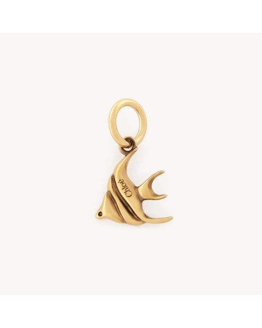 Charm Alphabet Fish di Chloé in Metallic
