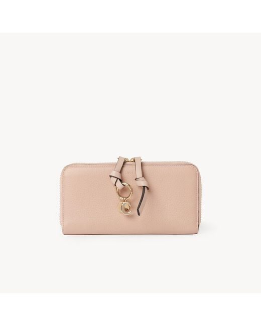 Chloé Natural Alphabet Zipped Long Wallet