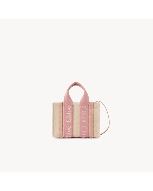 Chloé Pink Mini Woody Tote Bag