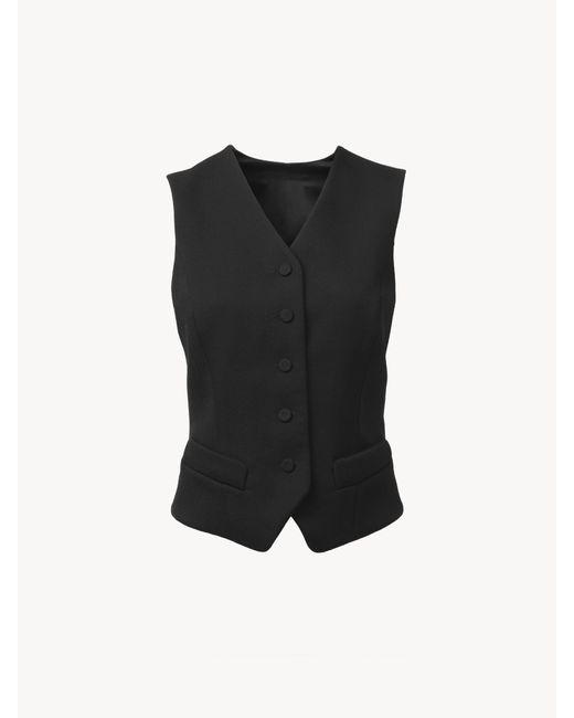 Chloé Black Reversible Tailored Waistcoat