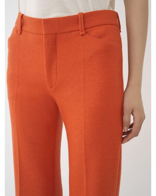 Chloé Orange Low-waist Flare Pants