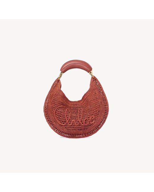 Chloé Red Summer Banana Hobo Bag
