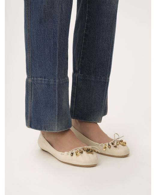 Chloé Natural Chloé Charms Ballerina
