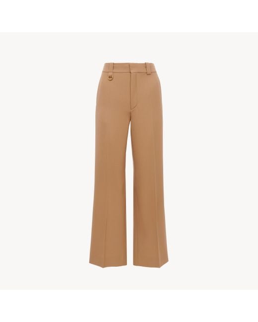 Chloé Cropped Tailored Trousers in het Natural