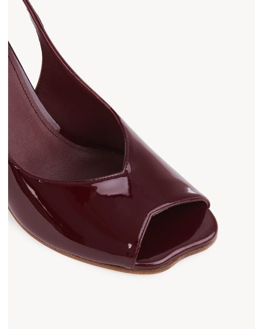 Chloé Purple Heeled Flower Sandal