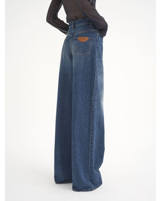 Chloé Blue Wide-leg Jeans In Denim