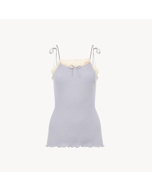 Chloé Purple Thin-Strap Tank Top