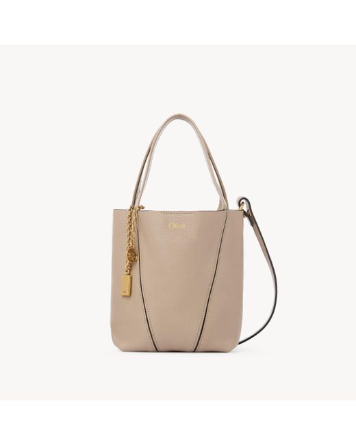 Tote Bag Piccola Spin di Chloé in Natural