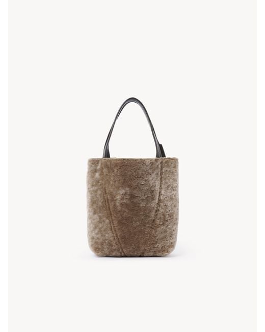 Chloé Brown Small Spin Tote Bag