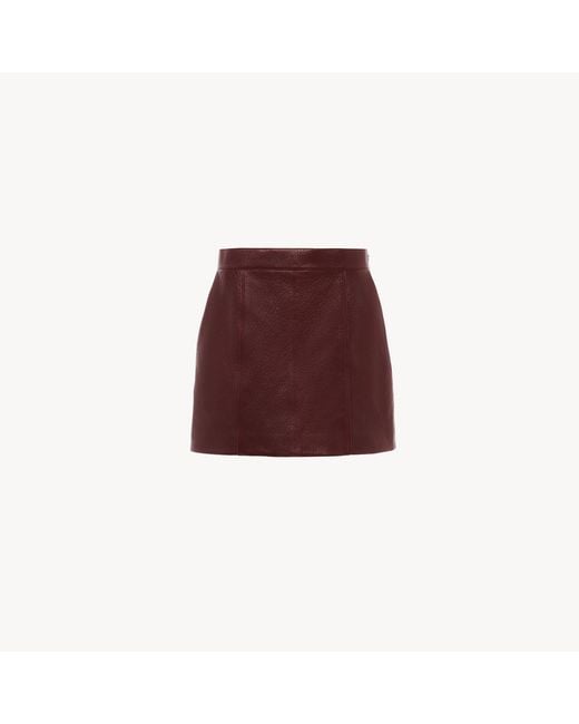 Chloé Red Straight Mini Skirt