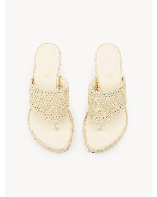 Chloé Islaヒール サンダル 婦人向け ブラウン サイズ レーヨン 100 White