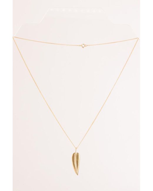 18k Yellow Gold Leaf Necklace (3.69 