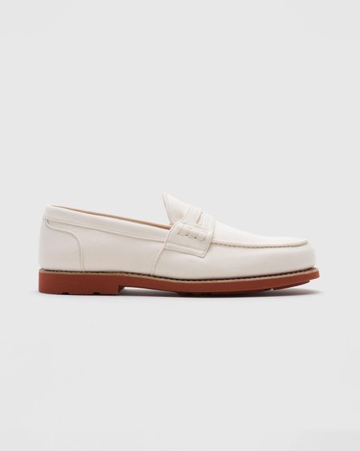Church's White Cotton Canvas Loafer for men