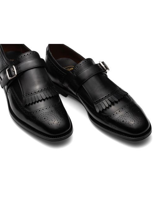 Church's Black Decò Calf Leather Monk Strap Loafer for men
