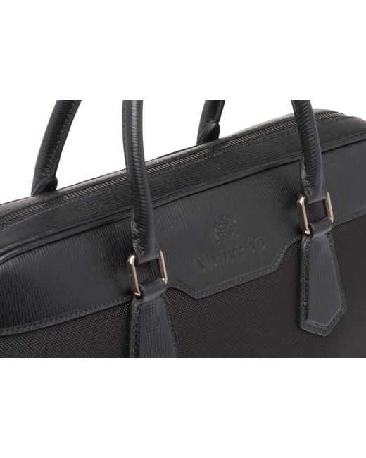 Church's Black St James Leather Tech Laptop Bag for men