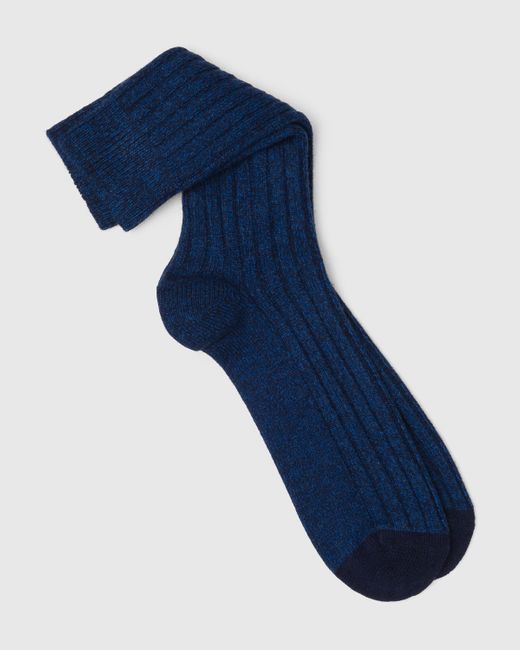 Church's Blue Ribbed Short Socks for men