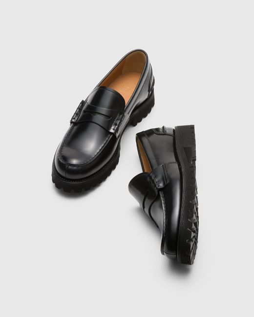 Church's Black Polished Fume’ Leather Loafer