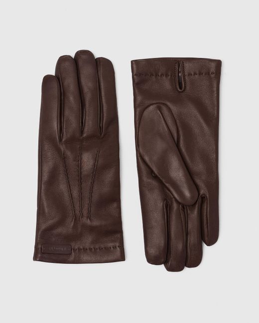 Church's Brown Nappa Leather Gloves for men