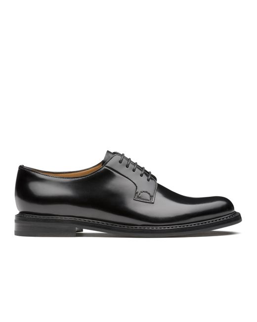 Church's Black Brushed Calfskin Derby Lace-Ups