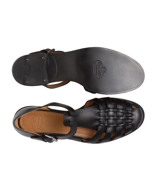 Church's Black Prestige Calf Leather Sandal