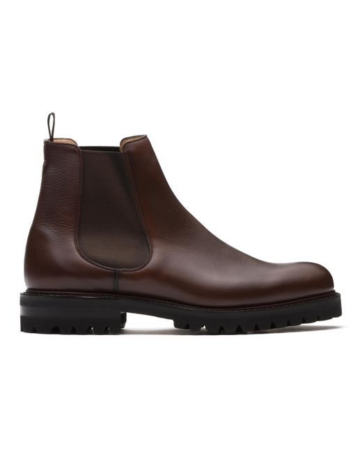 Church's Brown Soft Grain Leather Chelsea Boot for men