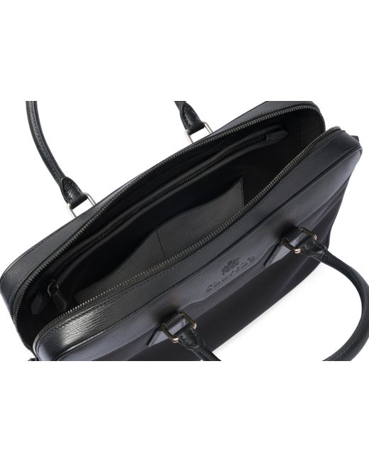 Church's Black St James Leather Tech Laptop Bag for men