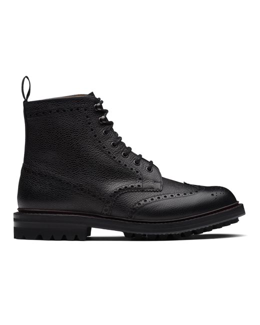 Church's Black Highland Grain Lace-Up Boot Brogue for men